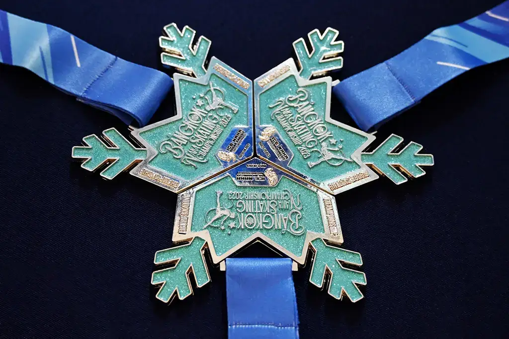 Bangkok Skating Naka Championships 2023 Snowflake Medal design by Laew Tae
